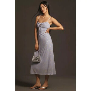 NWT By Anthropologie Sleeveless Slip Midi Dress Size XS Lavender GC121